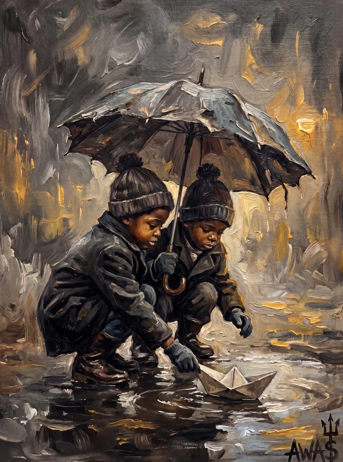Rainy Street Boat