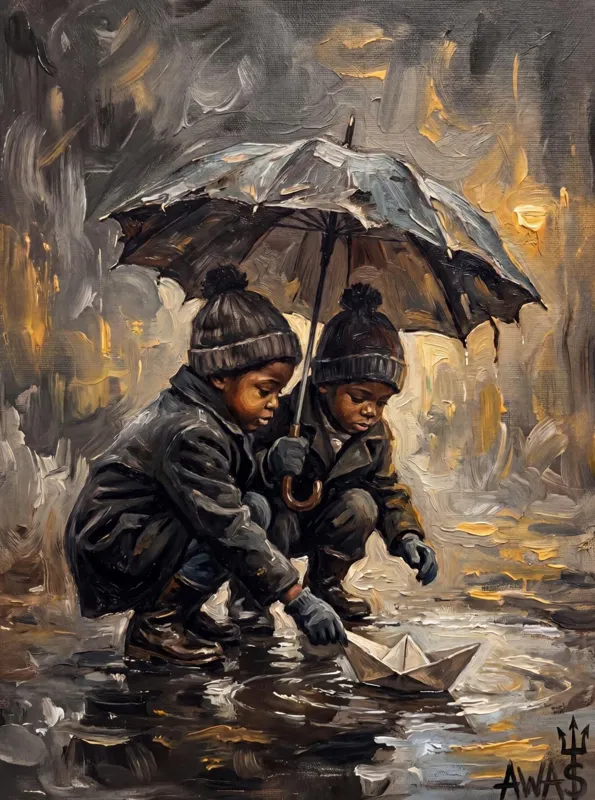 Rainy Street Boat